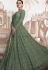 green shade georgette net embroidered anarkali suit 2003