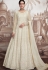 white georgette net embroidered anarkali suit 2004