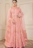 pink georgette embroidered anarkali suit 38042