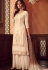 cream georgette embroidered palazzo suit 34002