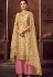 beige art silk embroidered straight palazzo suit 3102