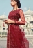 maroon net embroidered sharara suit 79001