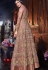 mauve net silk embroidered floor length anarkali suit 6107c