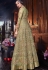 green net silk embroidered floor length anarkali suit 6107b