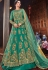 blue net embroidered lehenga style anarkali suit 6103d