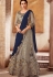 grey satin net embroidered lehenga choli 5733