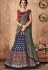 blue maroon silk embroidered lehenga choli 5735