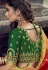 yellow green banarasi silk traditional lehenga choli 3702