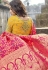 bright yellow banarasi silk traditional lehenga choli 3706