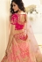 rani pink silk embroidered bridal lehenga choli 937