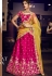 rani pink silk embroidered lehenga choli 4157