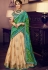 beige green net silk embroidered lehenga choli 4160