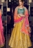 multi color silk embroidered lehenga choli 4162