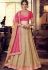 beige pink georgette silk embroidered lehenga choli 4167