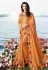 Orange viscose festival wear saree 6209