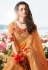 Orange viscose festival wear saree 6209