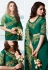 Teal green viscose festival wear saree 6211