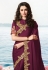 Purple viscose party wear saree 6213