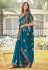 Blue silk festival wear saree 94255