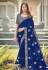 Blue silk saree with blouse 94260