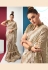Beige lycra saree with blouse 94597