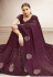 Purple chanderi silk festival wear saree 94799