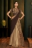 Golden lycra draped party wear saree 5814