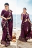 Purple lycra ruffle border festival wear saree 8859