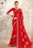 Red silk saree with blouse 2824