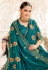 Teal silk festival wear saree 2825