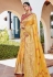 Yellow cotton jacquard saree with blouse 95781