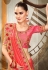 Pink art silk saree with blouse 64345