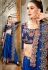 Blue art silk saree with blouse 64347