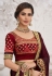 Maroon satin party wear saree 2601