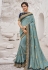 Grey satin party wear saree 2606