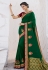 Green satin festival wear saree 2609