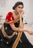 Black satin festival wear saree 2616