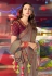 Rakul preet singh light brown satin festival wear saree 2006