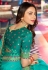 Rakul preet singh turquoise satin saree with blouse 2007