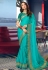 Rakul preet singh turquoise satin saree with blouse 2007