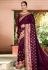 Purple silk saree with blouse 1035