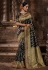 Black banarasi silk festival wear saree 96649