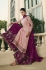 Pink and purple chinon Indian Palazzo wedding suit