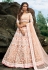 Peach net circular lehenga choli 3607