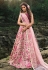 Pink net circular lehenga choli 3609