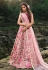 Pink net circular lehenga choli 3609