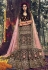 Maroon velvet bridal lehenga choli 3705