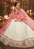 Off white georgette circular lehenga choli 3909