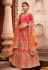 Pink silk circular lehenga choli 3906