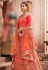 Pink silk circular lehenga choli 3906